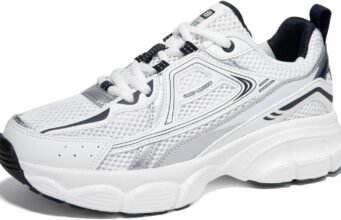 BAASPLOA Women’s Chunky Fashion Sneakers Casual Sports Shoes Mesh Breathable Athletic Gym Workout Tennis Shoe Platform Thick Walking Shoes
