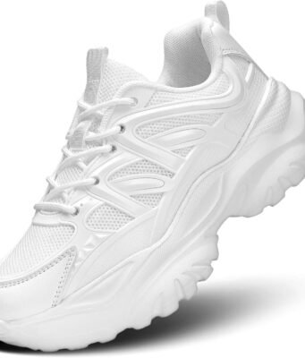Women’s Road Running Shoes Non Slip Ladies Walking Fashion Athletic Chunky Sneakers Work Gym Comfort Lightweight Mesh Soft Sole