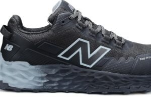New Balance Fresh Foam Cremorne Composite Toe Safety Shoes for Men – Non Slip, Electrical Hazard – Black/Grey, Low Rise