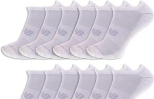 New Balance Unisex Adult Performance Cushioned No Show Socks – 6 & 12 Pairs – Moisture Wicking
