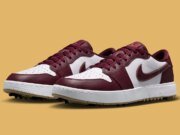 The Air Jordan 1 Low Golf Spike Skews Preppy In “Dark Team Red”