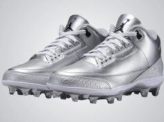 Air Jordan 3 TD Football Cleats Metallic Silver FZ8626-002