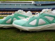 Kiké Hernandez Debuts Mint Green adidas BadBo 1.0 Cleat At Fenway