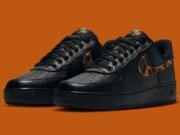 The Nike Air Force 1 Pins Leopard Print On This Black Pair