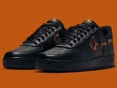 The Nike Air Force 1 Pins Leopard Print On This Black Pair