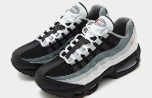 The Nike Air Max 95 Adds Red Branding To A Greyscale Colorway