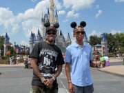 Pharrell Debuts New adidas Shoe At Disneyland With Quavo