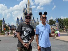 Pharrell Debuts New adidas Shoe At Disneyland With Quavo