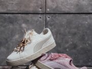 The PUMA Suede Goes Full Bloom With Pearls, Satin, And Frills