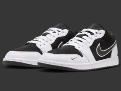 Black Suede And White Leather Combine On This Air Jordan 1 Low SE