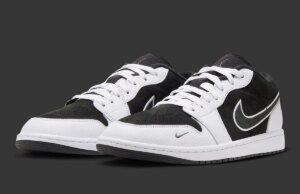 Black Suede And White Leather Combine On This Air Jordan 1 Low SE
